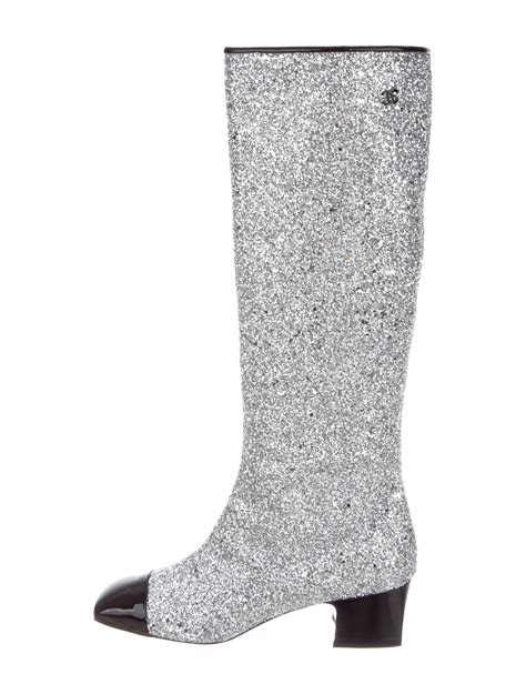 glitter chanel boots.